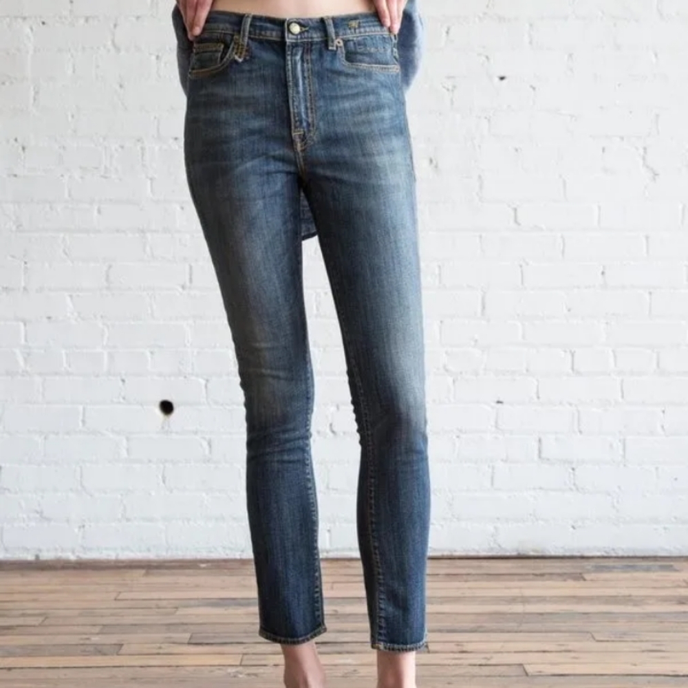 R13 SLOUCH SKINNY DENIM - Blue size 29 Made In Italy